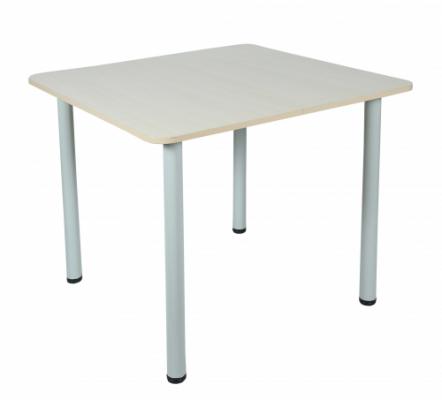 Стіл для їдальні квадратний 4-місний, кругла труба, №6 БРІК